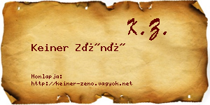 Keiner Zénó névjegykártya
